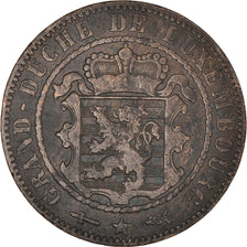 Coin, Luxembourg, William III, 10 Centimes, 1854, Utrecht, VF(30-35), Bronze
