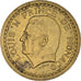 Coin, Monaco, Louis II, 2 Francs, 1943, EF(40-45), Aluminum-Bronze, KM:121a