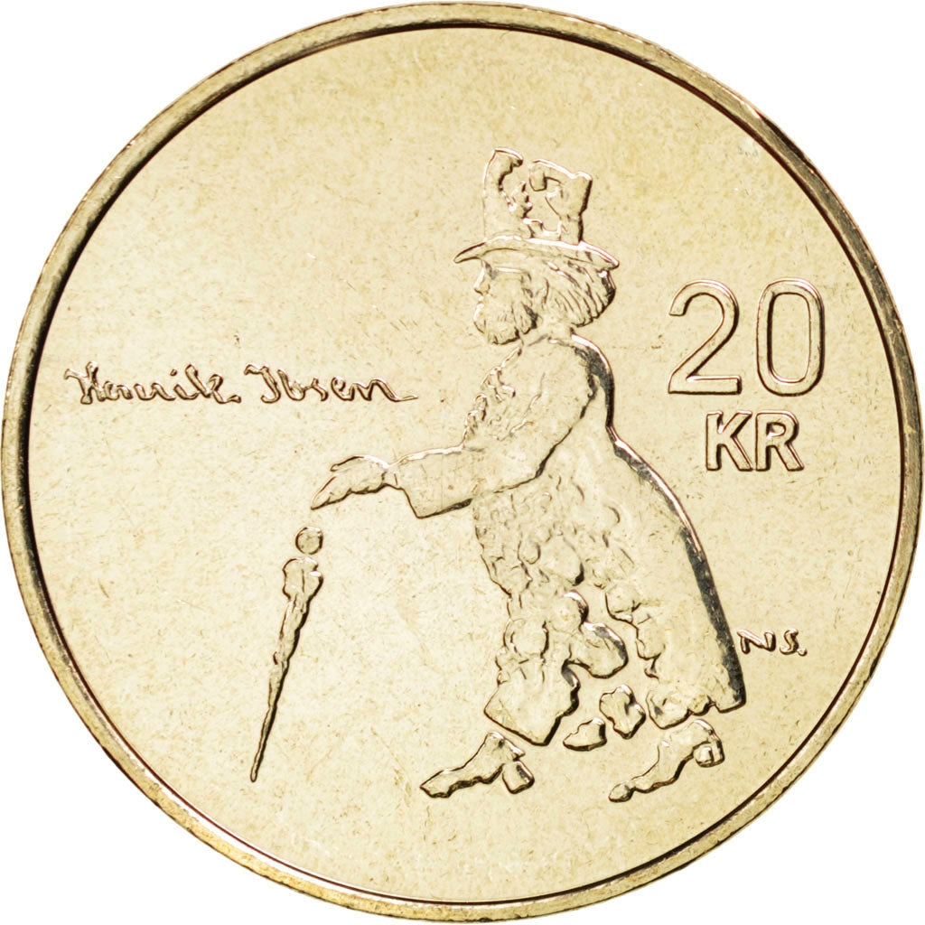 NORWAY, 20 Kroner, 2006, Royal Norwegian Mint, KM #479, MS(63), Nickel-Brass,...