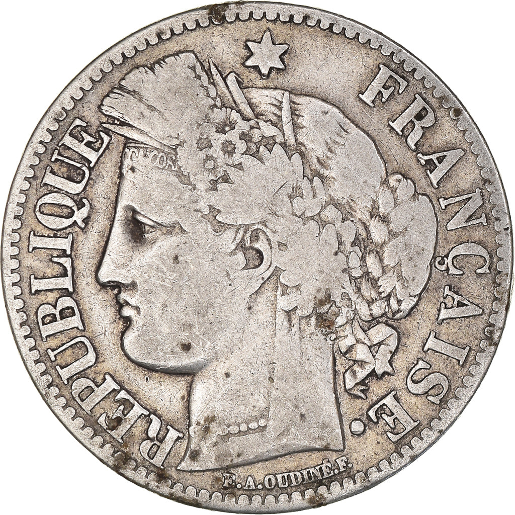Münze, Frankreich, Cérès, 2 Francs, 1870, Paris, S+, Silber, KM:817.1