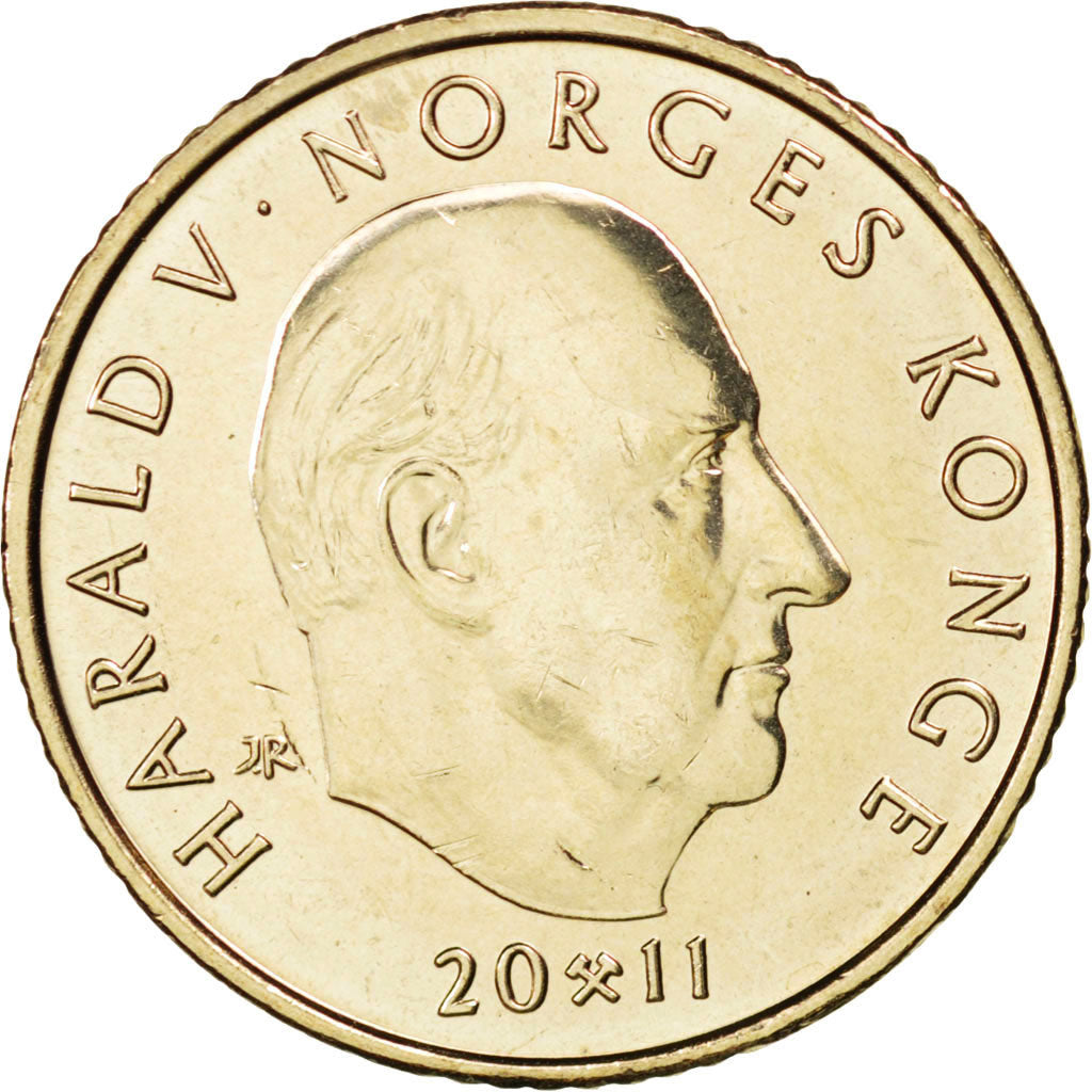 NORWAY, 10 Kroner, 2011, Royal Norwegian Mint, KM #484, MS(63), Nickel-Brass,...