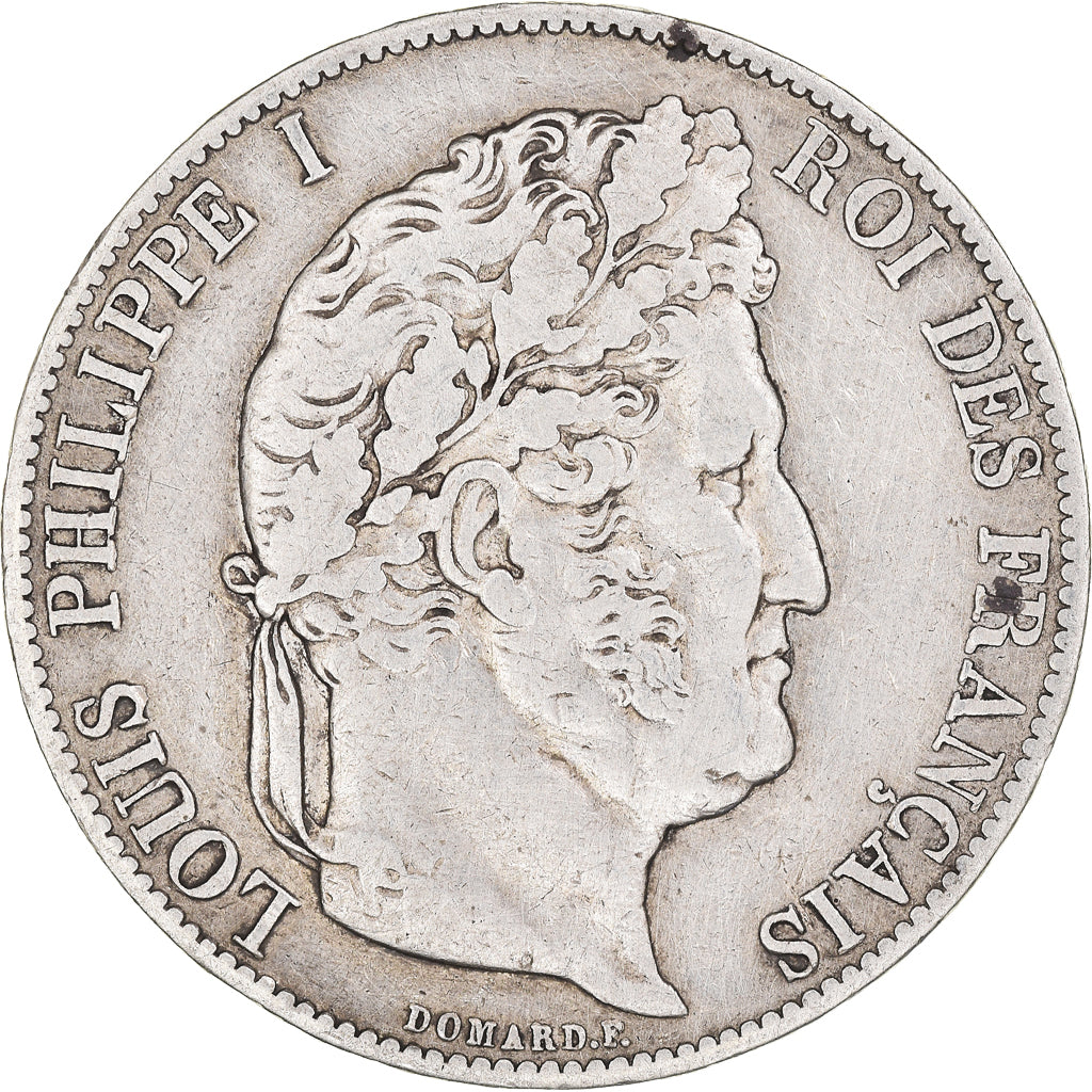 Moneta, Francia, Louis-Philippe, 5 Francs, 1847, Paris, MB, Argento, KM:749.1