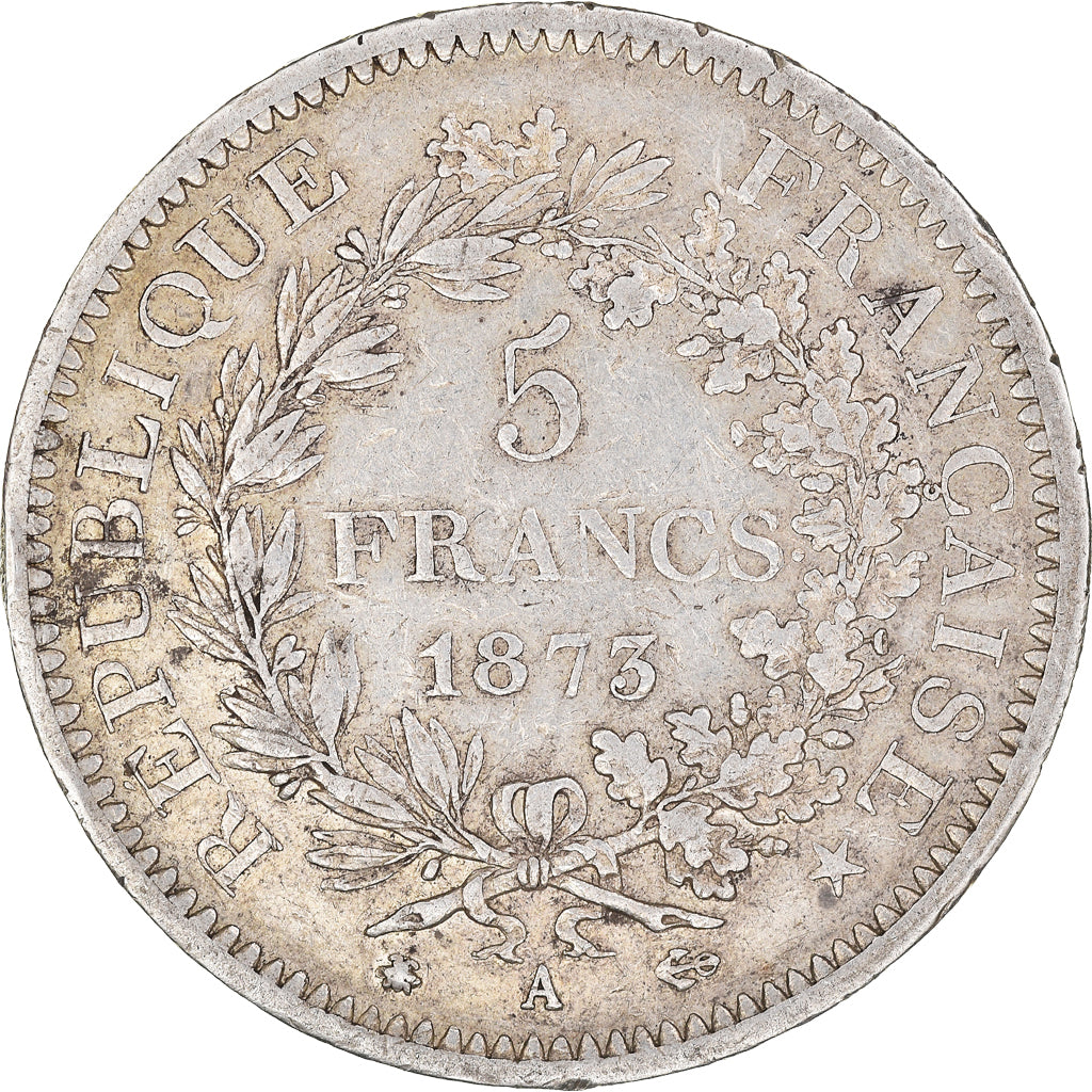 Monnaie, France, Hercule, 5 Francs, 1873, Paris, TB+, Argent, Gadoury:745a