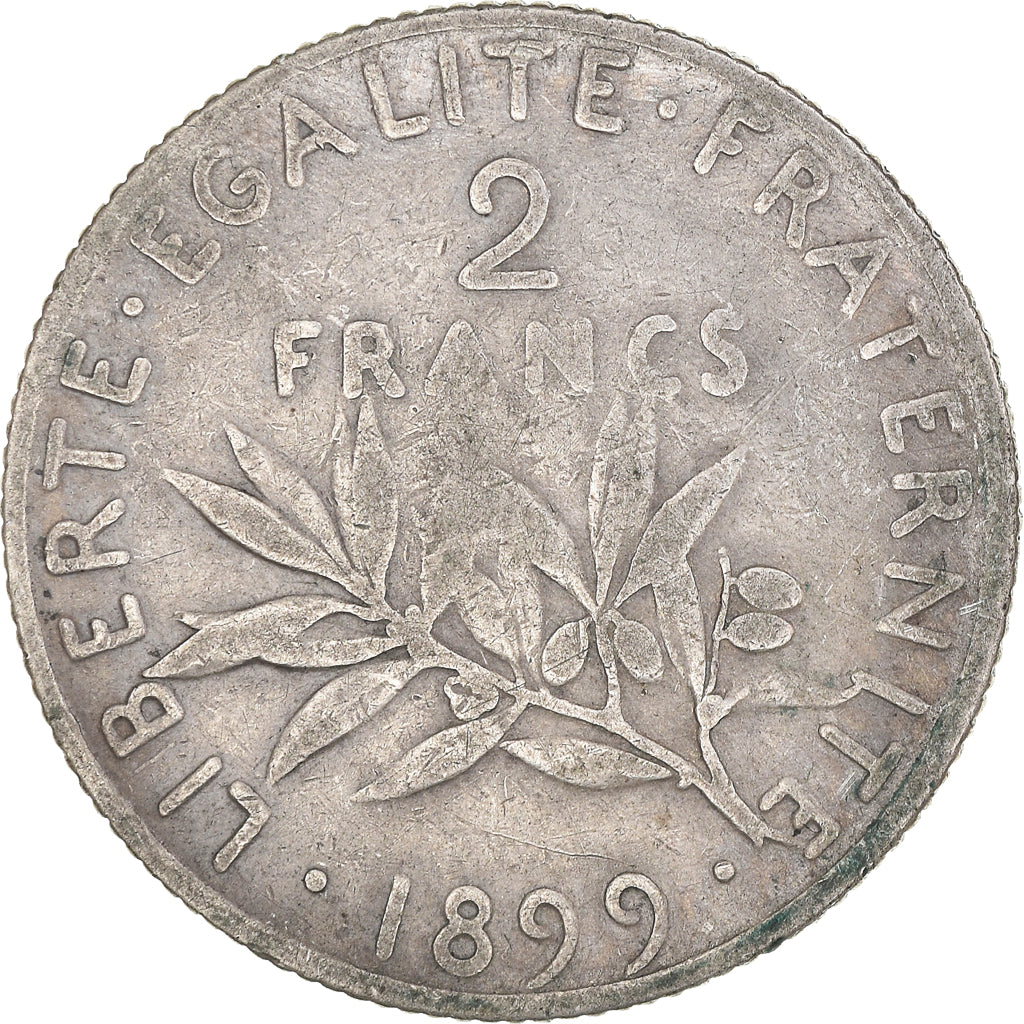 Monnaie, France, Semeuse, 2 Francs, 1899, Paris, TB, Argent, Gadoury:532