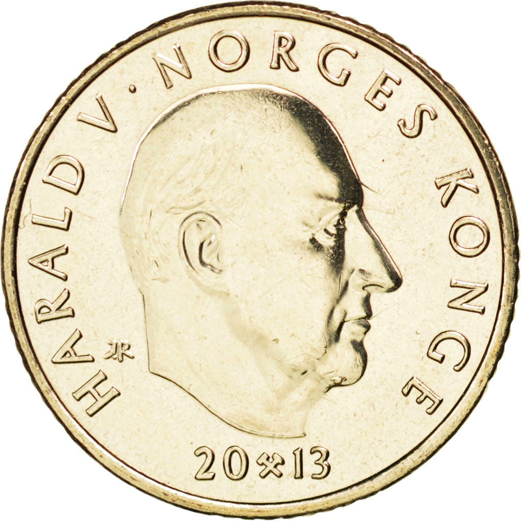 NORWAY, 10 Kroner, 2013, Royal Norwegian Mint, KM #488, MS(63), Nickel-brass,...
