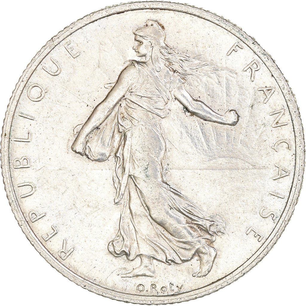 Moeda, França, Semeuse, 2 Francs, 1916, Paris, AU(55-58), Prata, KM:845.1