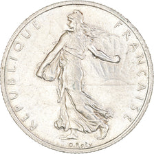 Moeda, França, Semeuse, 2 Francs, 1916, Paris, AU(55-58), Prata, KM:845.1