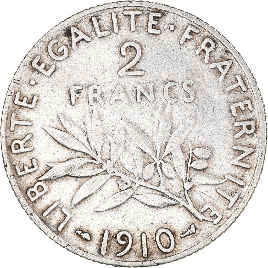 Monnaie, France, Semeuse, 2 Francs, 1910, Paris, TB+, Argent, Gadoury:532