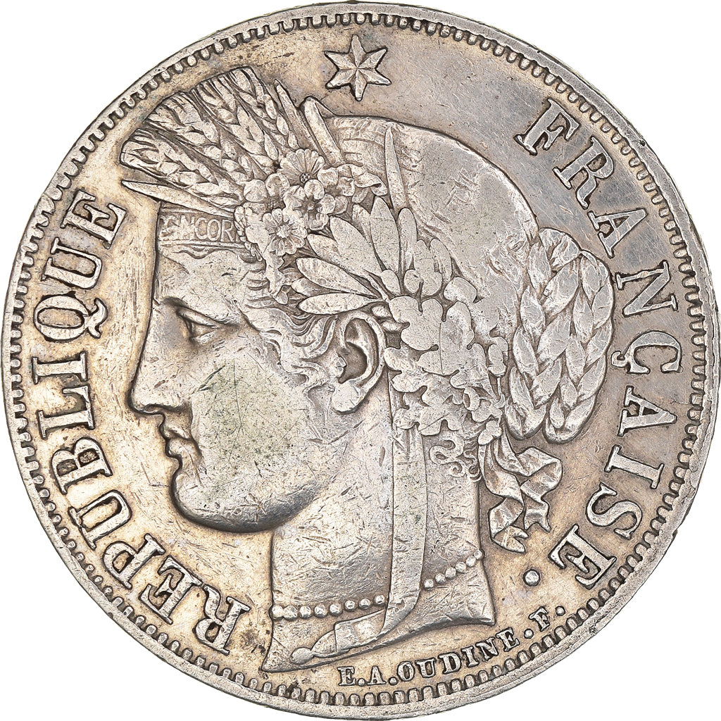 Monnaie, France, Cérès, 5 Francs, 1850, Paris, TTB, Argent, Gadoury:719