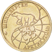 SPITZBERGEN, 10 Roubles, 1993, KM #Tn5, MS(63), Copper-Nickel Clad Steel, 20,...