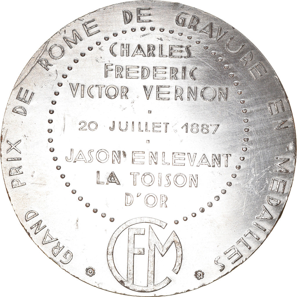 Francia, medalla, Gravure, Grand Prix de Rome, Jason et la Toison d'Or, Arts &