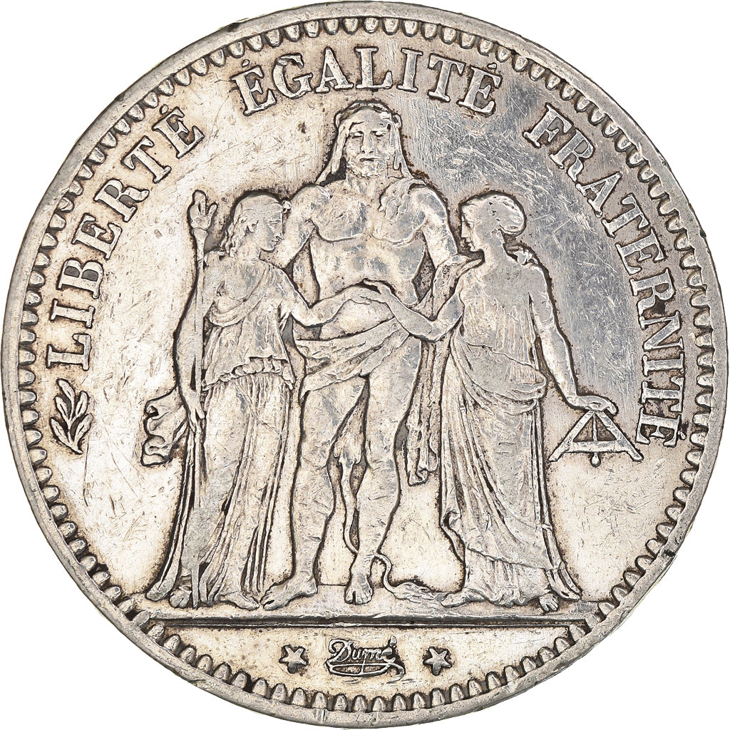 Coin, France, Hercule, 5 Francs, 1876, Paris, AU(50-53), Silver, KM:820.1