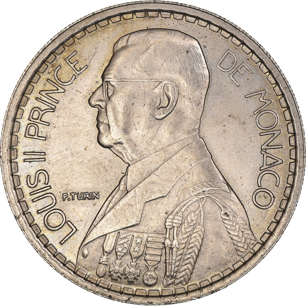 Münze, Monaco, Louis II, 20 Francs, Vingt, 1947, VZ, Kupfer-Nickel, KM:124