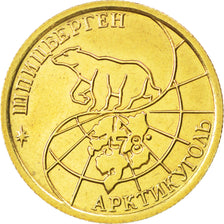 SPITZBERGEN, 100 Roubles, 1993, KM #Tn8, MS(63), Aluminum-Bronze, 25, 4.94