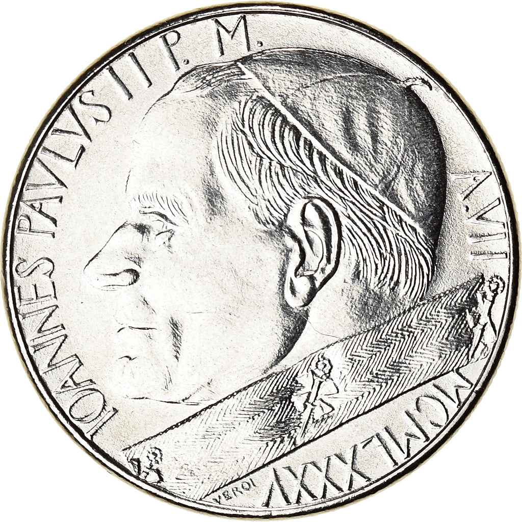 Moneta, PAŃSTWO WATYKAŃSKIE, John Paul II, 50 Lire, 1985, AU(55-58), Stal
