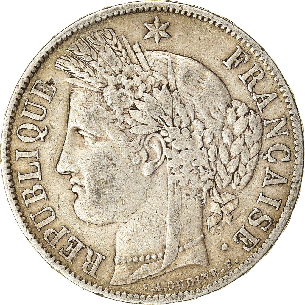 Coin, France, Cérès, 5 Francs, 1850, Paris, EF(40-45), Silver, KM:761.1