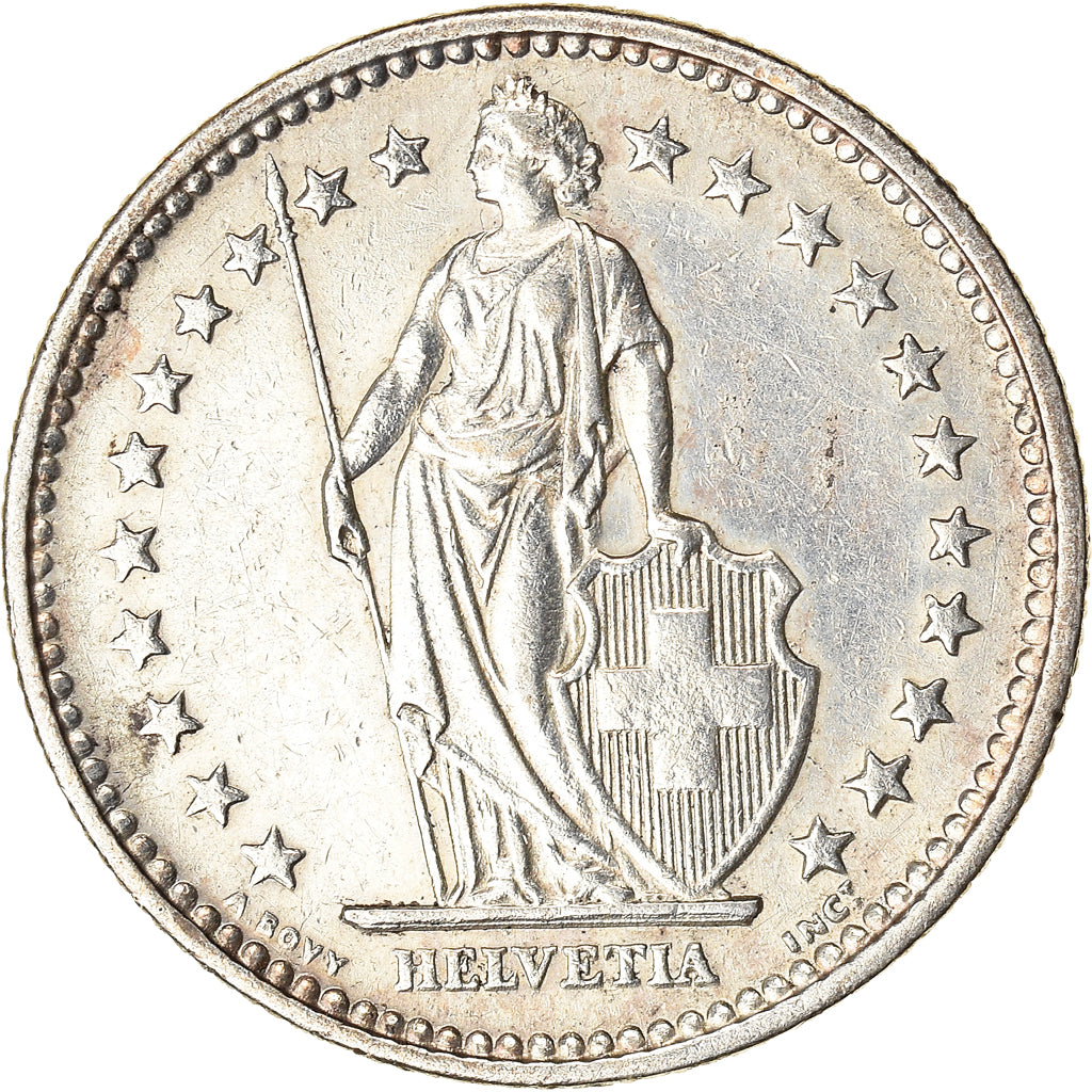 Coin, Switzerland, 2 Francs, 1910, Bern, AU(55-58), Silver, KM:21