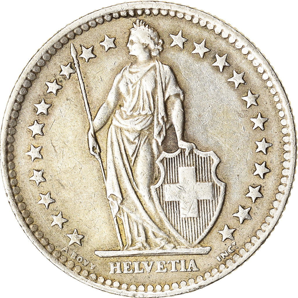 Coin, Switzerland, 2 Francs, 1963, Bern, AU(50-53), Silver, KM:21