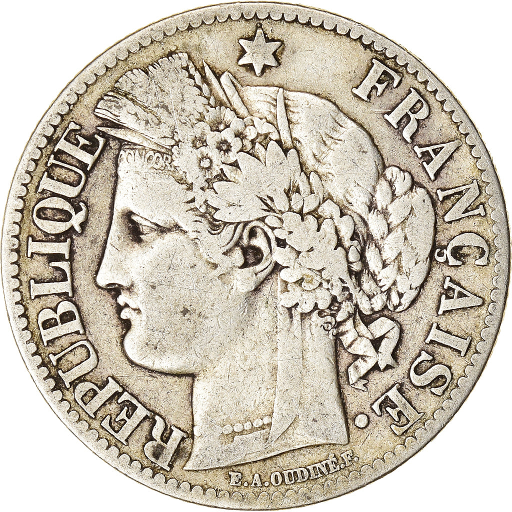 Coin, France, Cérès, 2 Francs, 1887, Paris, VF(20-25), Silver, KM:817.1