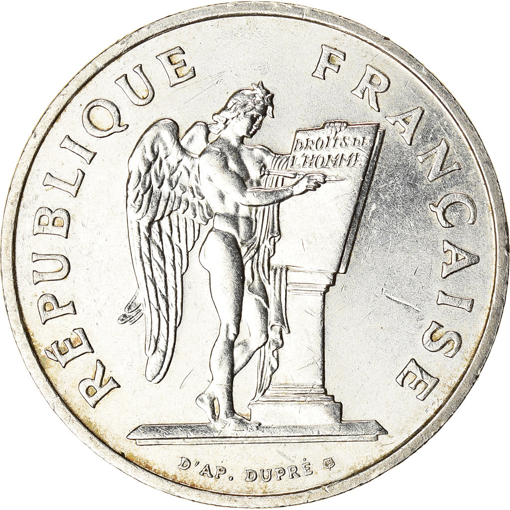 Moneta, Francia, Droits de l'Homme, 100 Francs, 1989, SPL-, Argento, KM:970