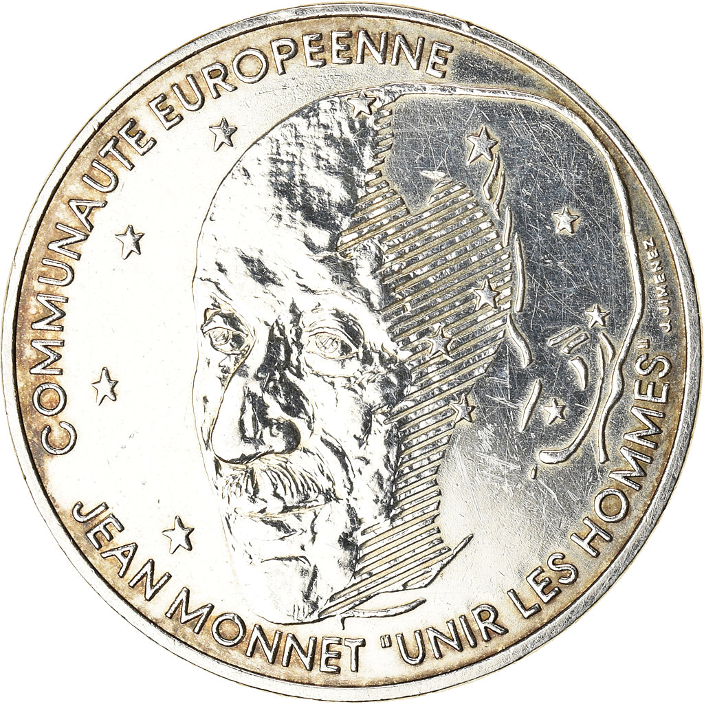 Monnaie, France, Jean Monnet, 100 Francs, 1992, SUP, Argent, Gadoury:907