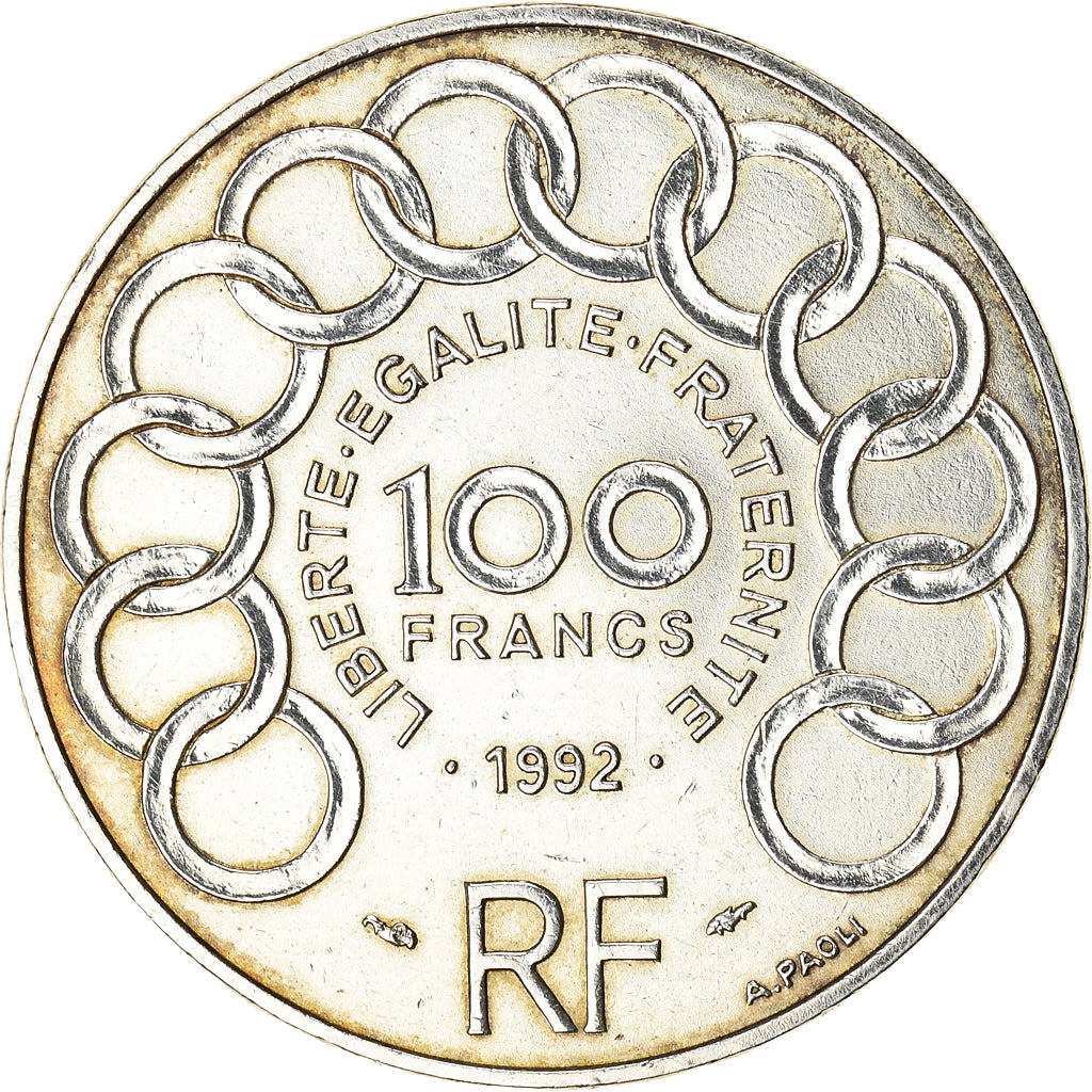 Monnaie, France, Jean Monnet, 100 Francs, 1992, SUP, Argent, Gadoury:907