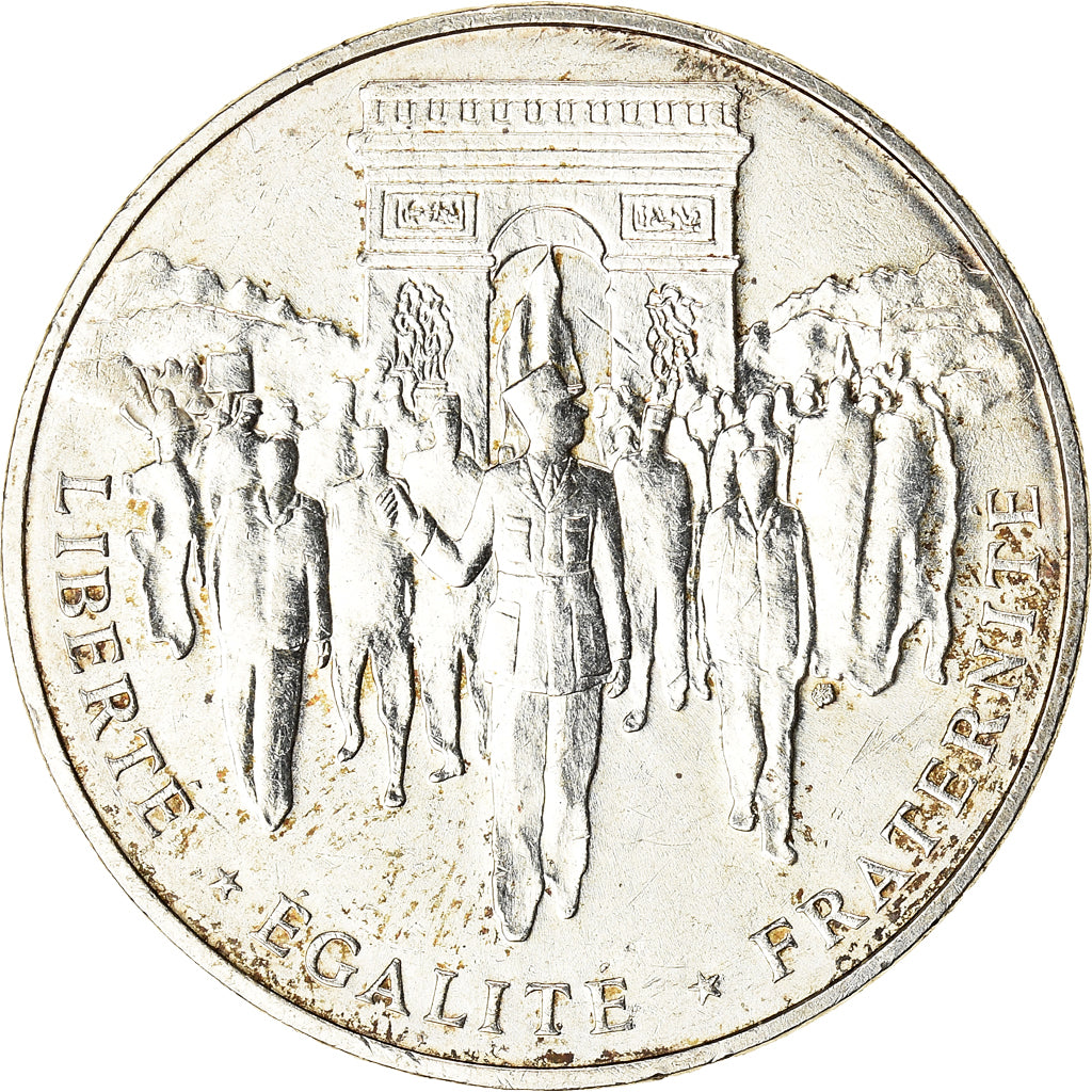Munten, Frankrijk, Libération de Paris, 100 Francs, 1994, PR, Zilver