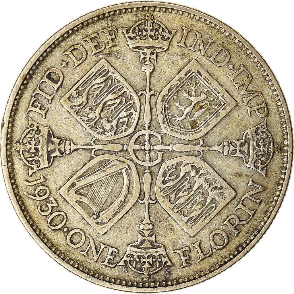 Coin, Great Britain, George V, Florin, Two Shillings, 1930, VF(30-35), Silver