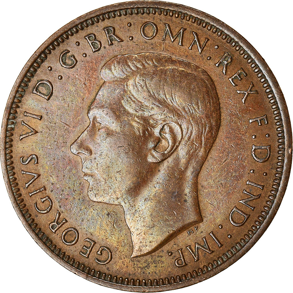 Monnaie, Grande-Bretagne, George VI, 1/2 Penny, 1947, TTB+, Bronze, KM:844