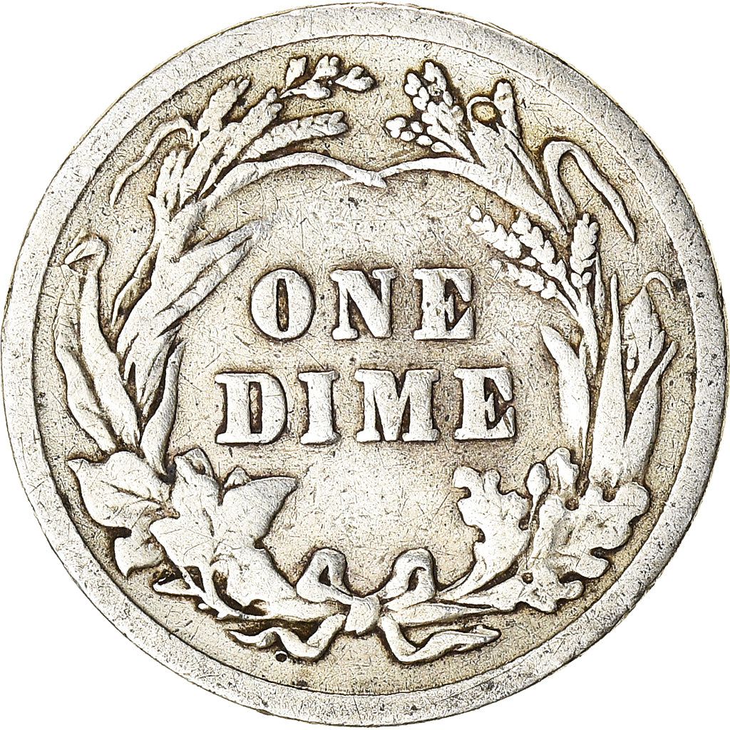 Coin, United States, Barber Dime, 1907, Philadelphia, VF(30-35), Silver