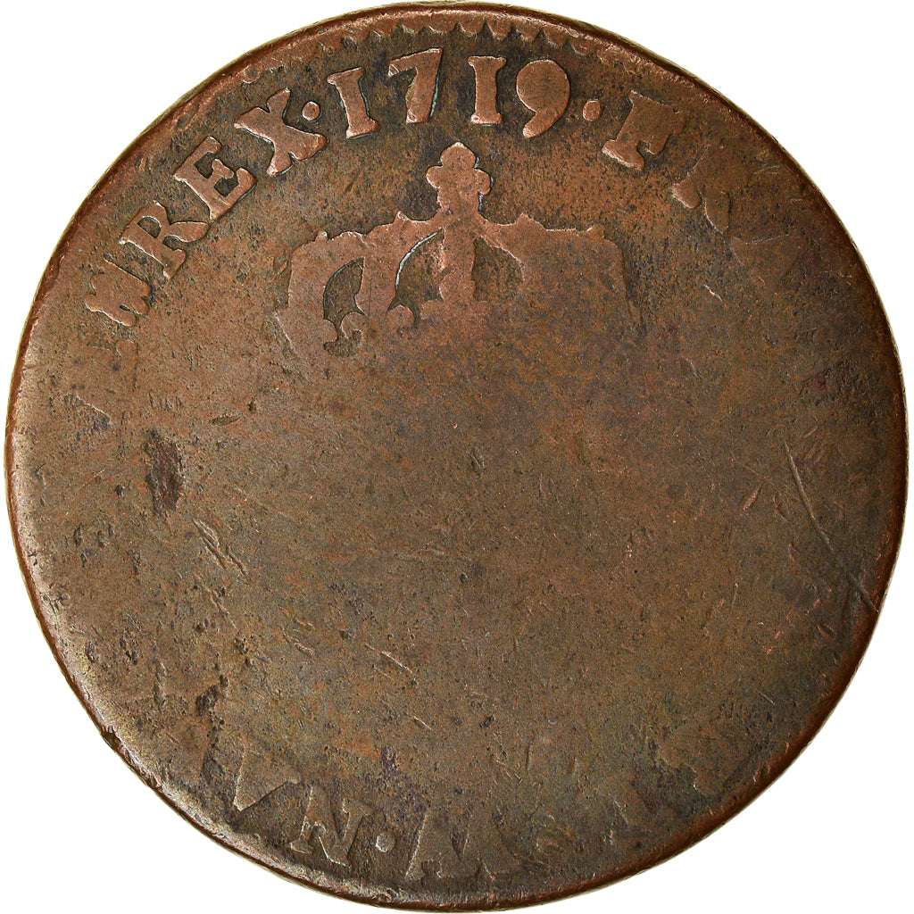 Moneta, Francja, Louis XV, Sol au buste enfantin, 1719, Metz, Różnorodność