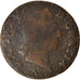 Coin, France, Louis XV, Sol à la vieille tête, 1774, Lille, F(12-15), Copper