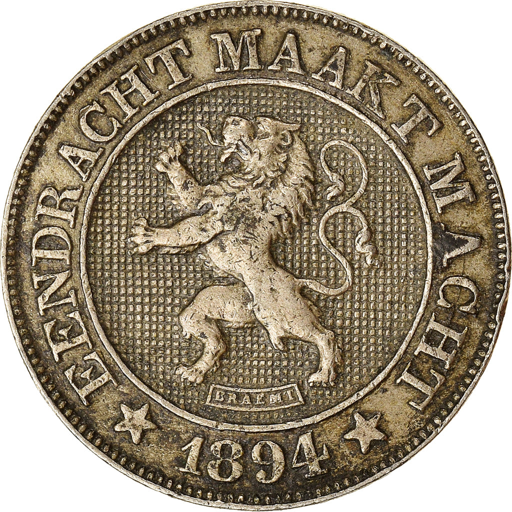 Coin, Belgium, Leopold II, 10 Centimes, 1894, EF(40-45), Copper-nickel, KM:43