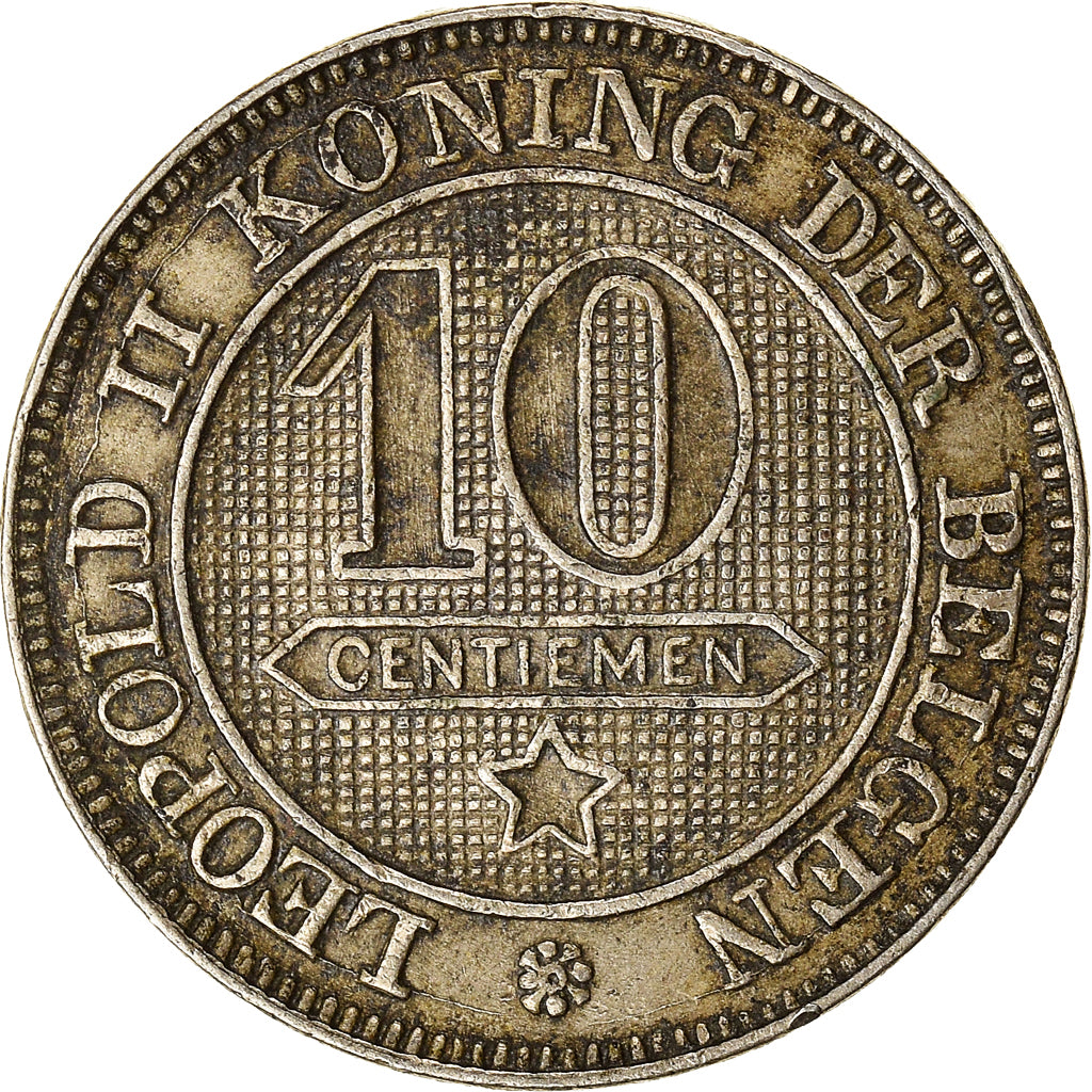 Coin, Belgium, Leopold II, 10 Centimes, 1894, EF(40-45), Copper-nickel, KM:43