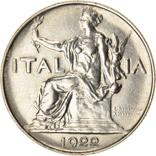 Moneta, Włochy, Vittorio Emanuele III, Lira, 1922, Rome, AU(55-58), Nikiel