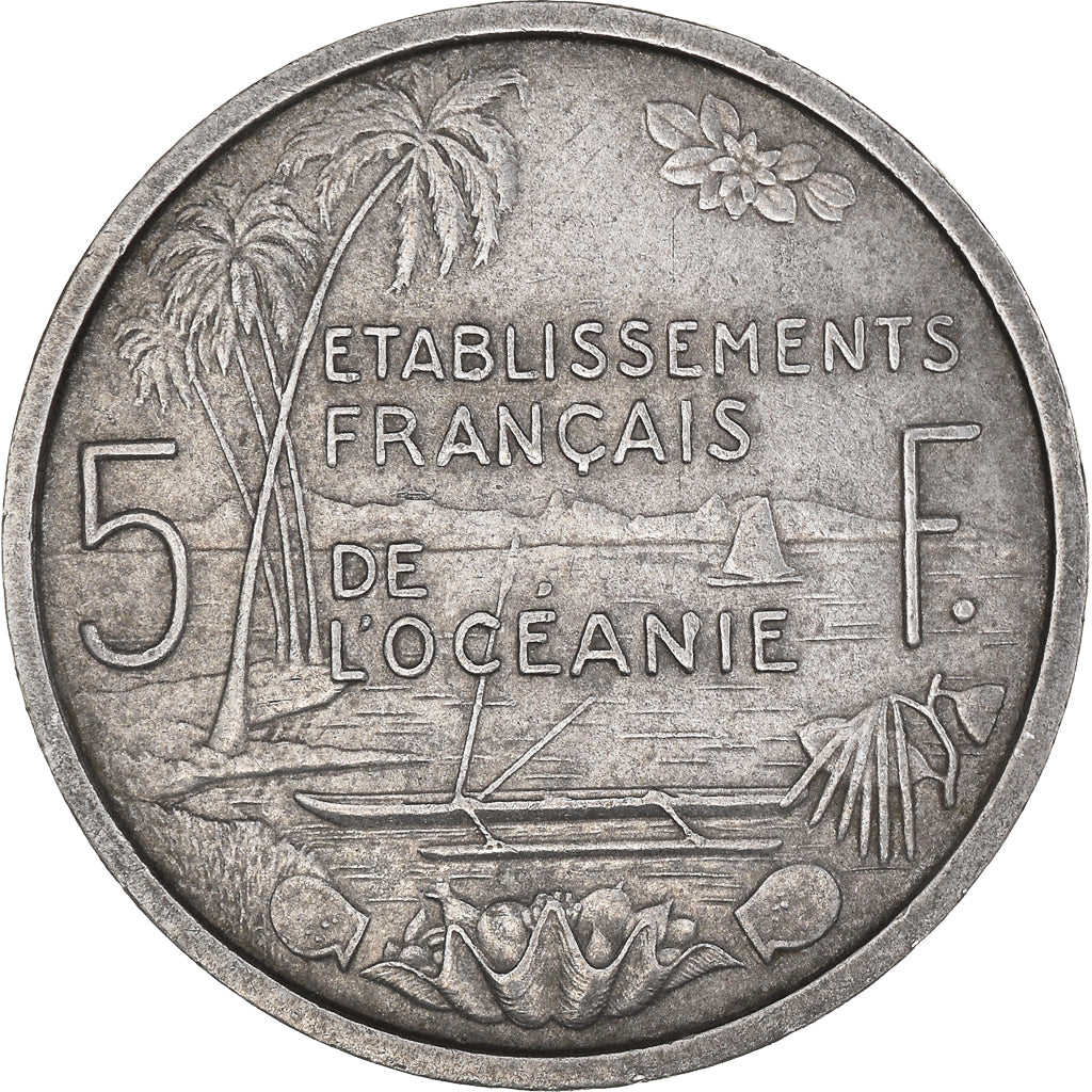 Monnaie, Polynésie française, 5 Francs, 1952, TTB, Aluminium, KM:4