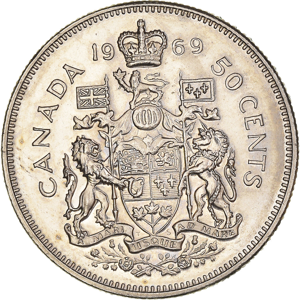 Monnaie, Canada, Elizabeth II, 50 Cents, 1969, Royal Canadian Mint, Ottawa