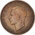 Moneta, Wielka Brytania, George VI, Penny, 1945, AU(50-53), Brązowy, KM:845
