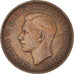 Coin, Great Britain, George VI, Penny, 1945, AU(50-53), Bronze, KM:845