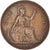 Moneta, Wielka Brytania, George VI, Penny, 1945, AU(50-53), Brązowy, KM:845