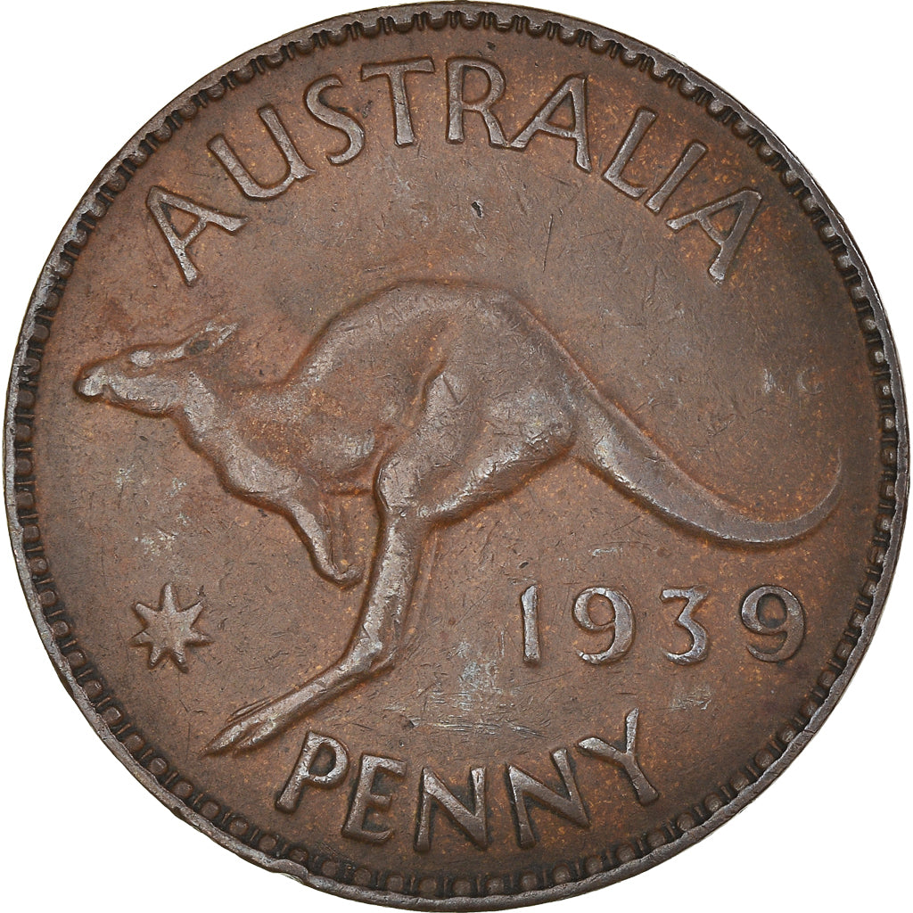 Coin, Australia, George VI, Penny, 1939, AU(50-53), Bronze, KM:36