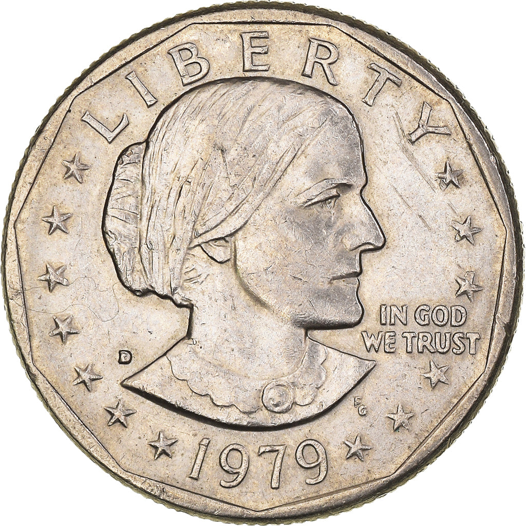 Coin, United States, Susan B. Anthony Dollar, Dollar, 1979, U.S. Mint, Denver