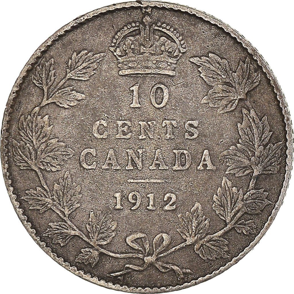 Coin, Canada, George V, 10 Cents, 1912, Royal Canadian Mint, Ottawa, EF(40-45)