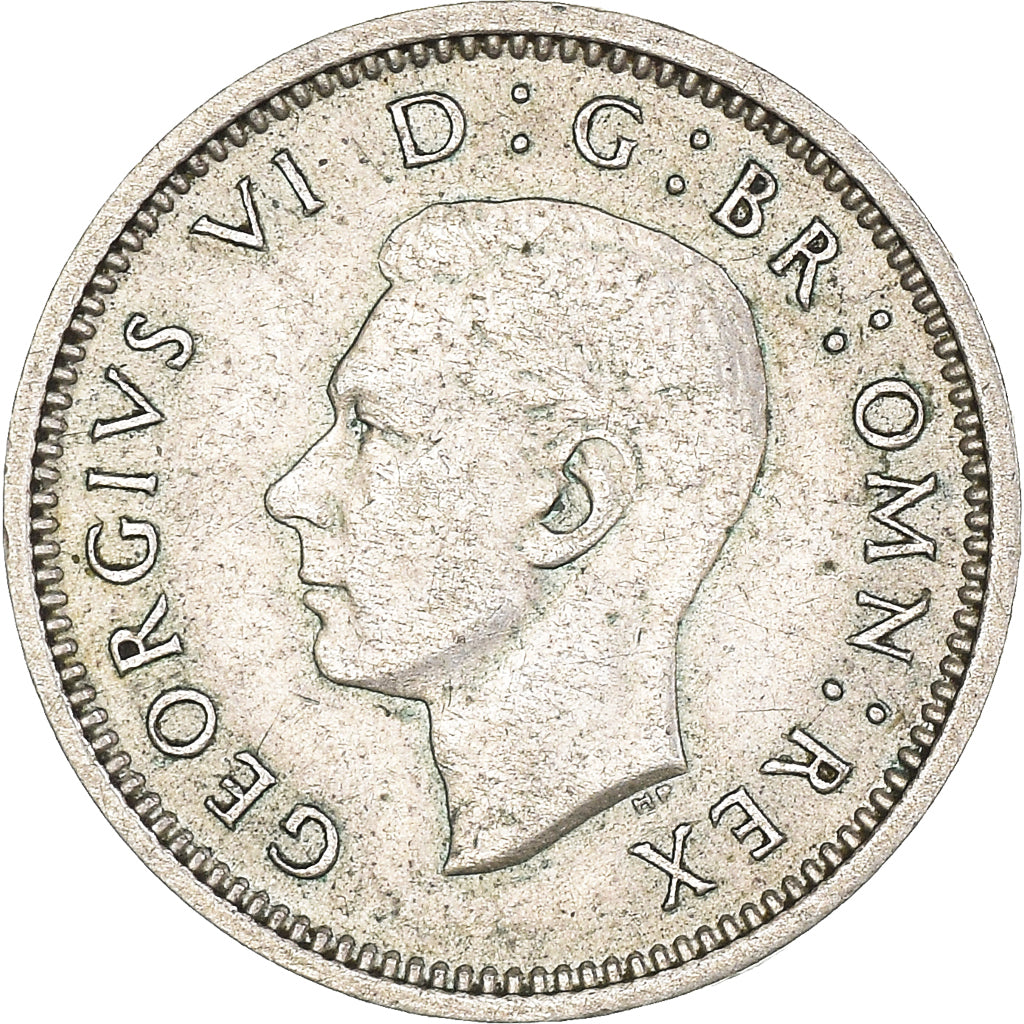 Coin, Great Britain, George VI, 3 Pence, 1938, AU(50-53), Silver, KM:848