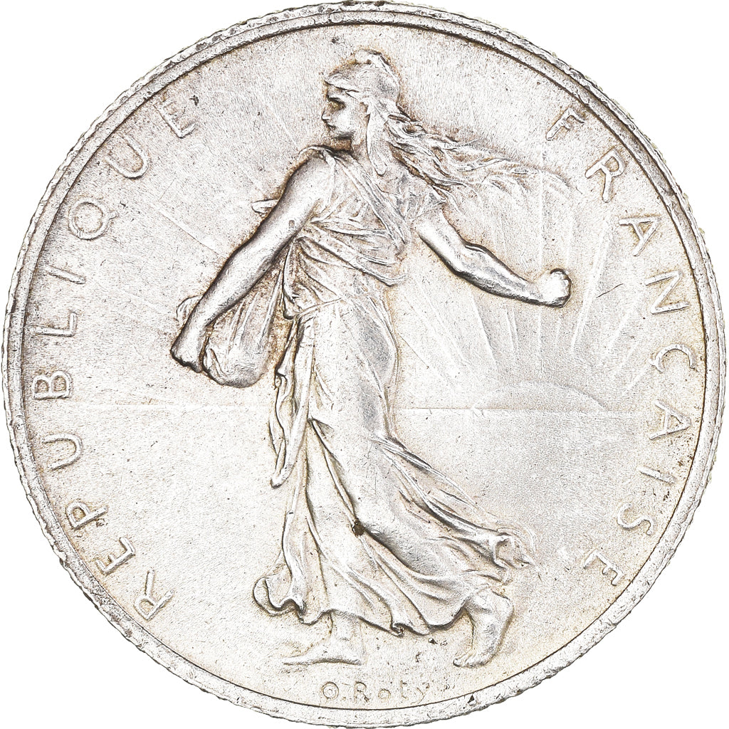 Coin, France, Semeuse, 2 Francs, 1914, Castelsarrasin, MS(60-62), Silver