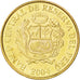 PERU, Centimo, 2004, Lima, KM #303.4, MS(63), Brass, 15.9, 1.74