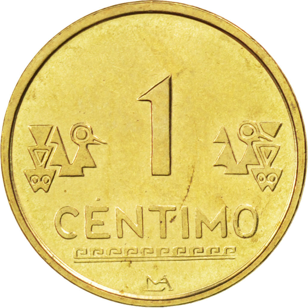 PERU, Centimo, 2004, Lima, KM #303.4, MS(63), Brass, 15.9, 1.74