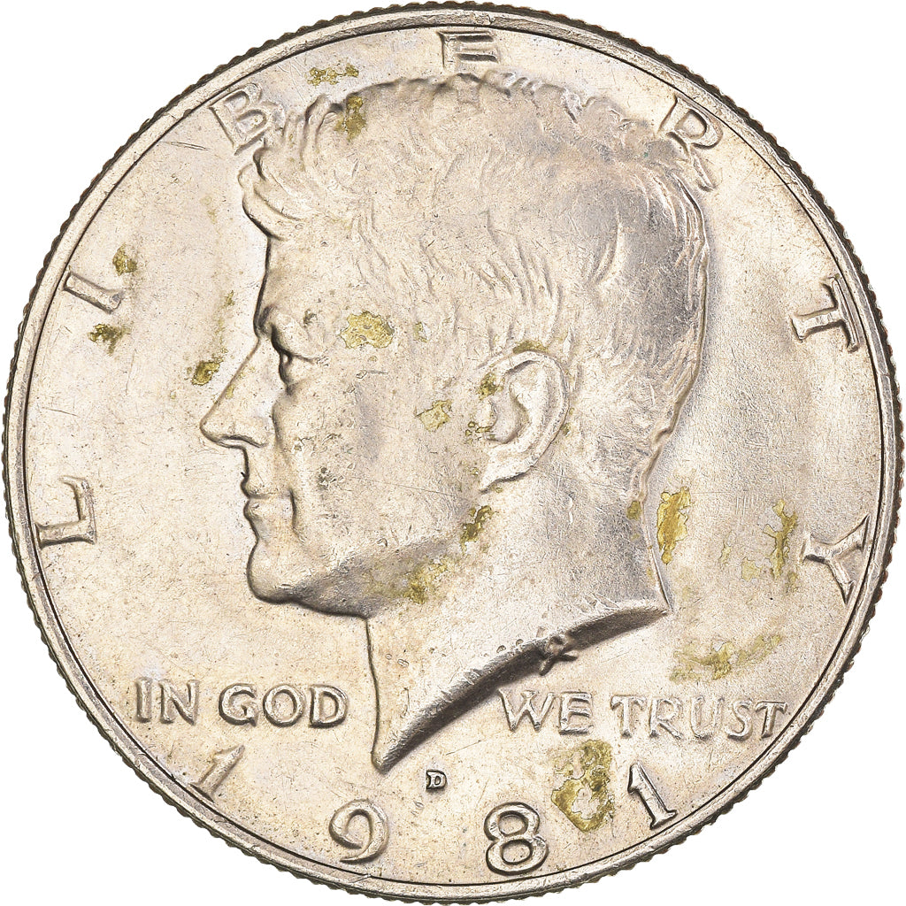 Coin, United States, Kennedy, Half Dollar, 1981, Denver, AU(50-53)
