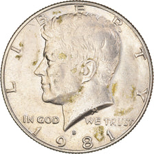 Coin, United States, Kennedy, Half Dollar, 1981, Denver, AU(50-53)