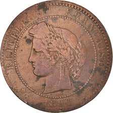 Moneta, Francja, Cérès, 10 Centimes, 1896, Paris, F(12-15), Brązowy